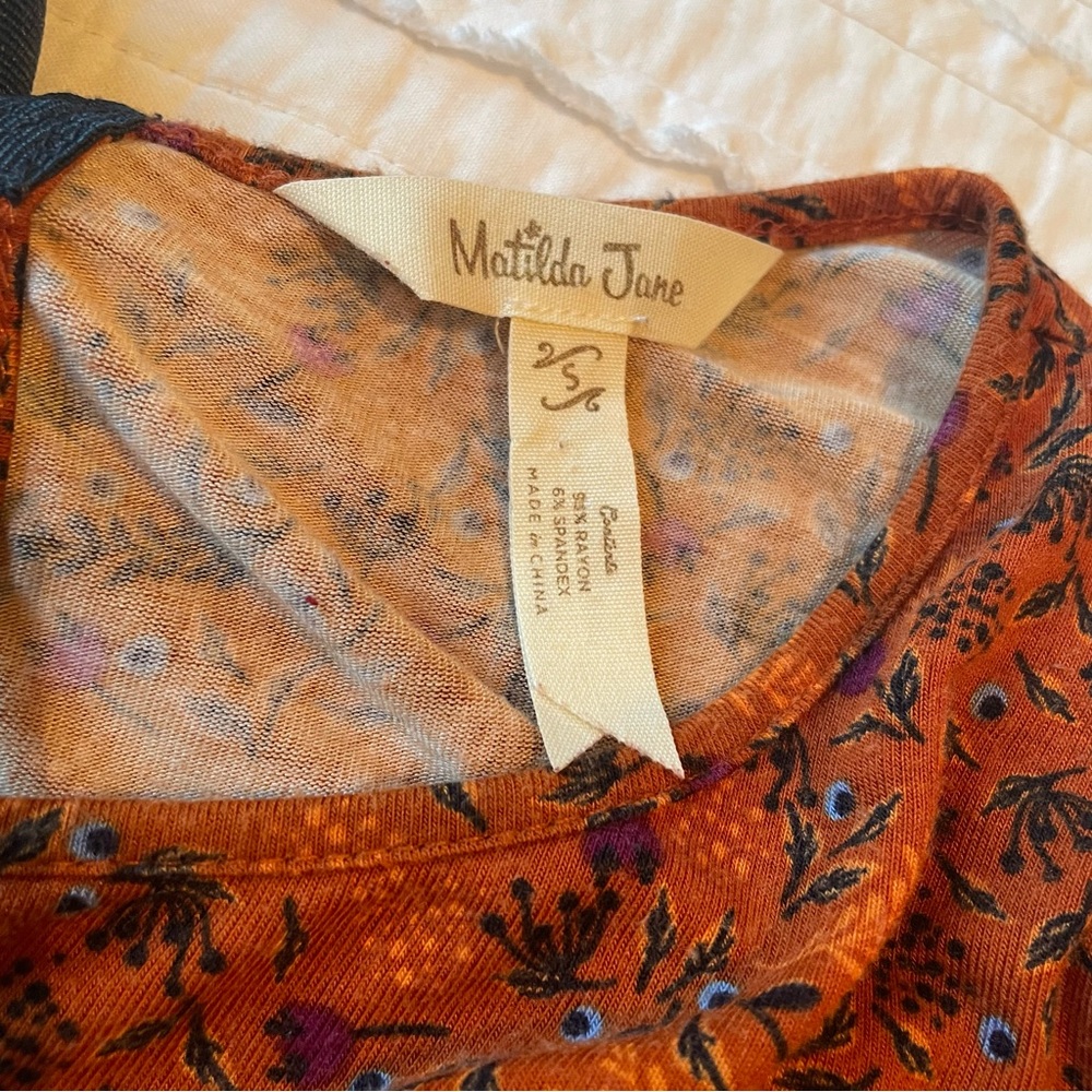 Matilda Jane Women’s Rust Orange Tiered Blouse | Size Small - Picture 6 of 7